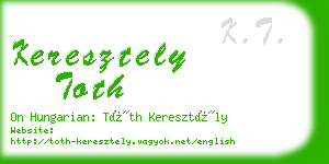 keresztely toth business card